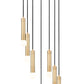 Z-Lite Stari 7-Light Medium Bulb Base Modern Gold Steel Frame Chandelier