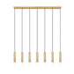Z-Lite Stari 7-Light Medium Bulb Base Modern Gold Steel Frame Linear Chandelier