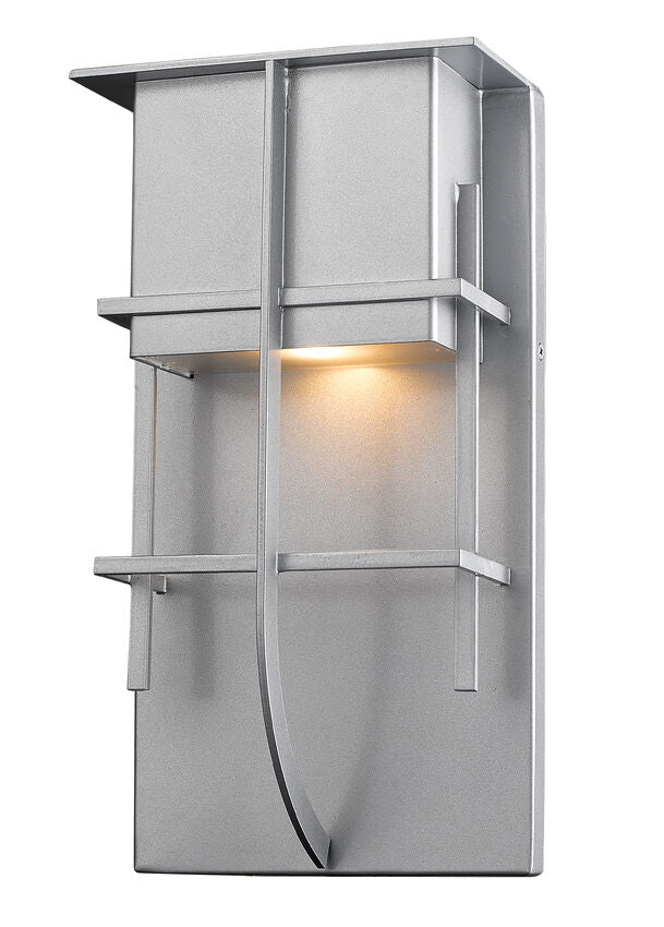Z-Lite Stillwater 10" 1-Light LED Silver Aluminum Outdoor Wall Sconce