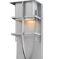 Z-Lite Stillwater 5" 1-Light LED Silver Aluminum Outdoor Wall Sconce