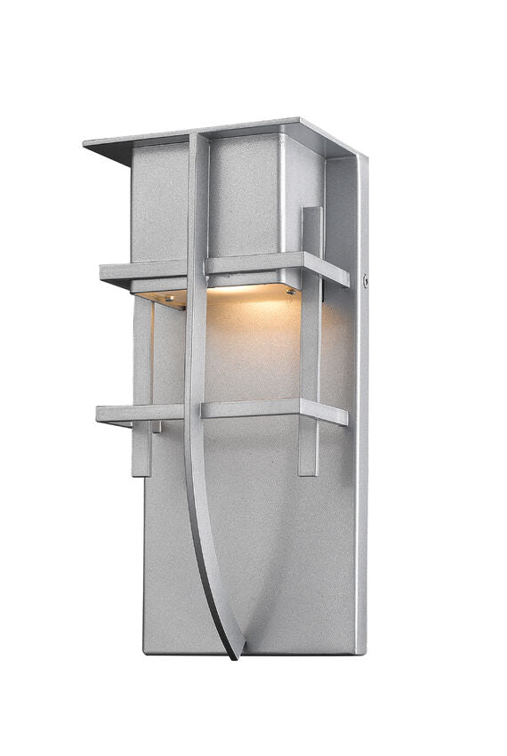 Z-Lite Stillwater 5" 1-Light LED Silver Aluminum Outdoor Wall Sconce