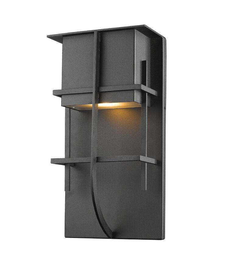 Z-Lite Stillwater 8" 1-Light LED Black Aluminum Outdoor Wall Sconce