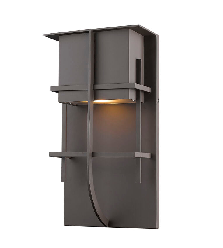 Z-Lite Stillwater 8" 1-Light LED Deep Bronze Aluminum Outdoor Wall Sconce