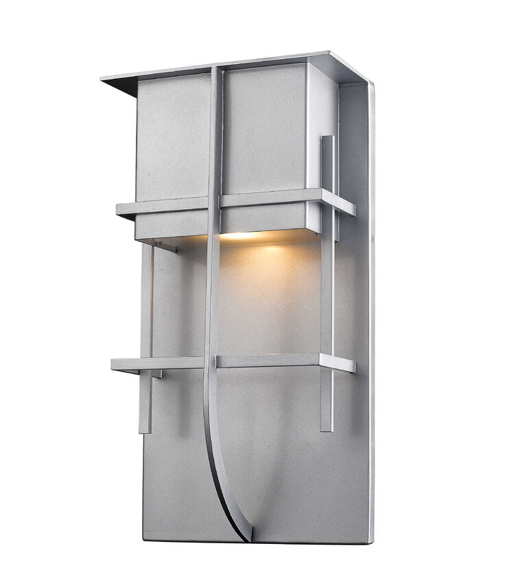 Z-Lite Stillwater 8" 1-Light LED Silver Aluminum Outdoor Wall Sconce