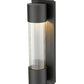 Z-Lite Striate 5" W x 17" H 1-Light LED Black Outdoor Wall Sconce With Clear Optic Glass Shade
