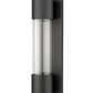 Z-Lite Striate 5" W x 17" H 1-Light LED Black Outdoor Wall Sconce With Clear Optic Glass Shade