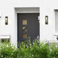 Z-Lite Striate 5" W x 17" H 1-Light LED Black Outdoor Wall Sconce With Clear Optic Glass Shade