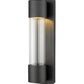 Z-Lite Striate 5" W x 17" H 1-Light LED Black Outdoor Wall Sconce With Clear Optic Glass Shade