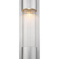 Z-Lite Striate 5" W x 17" H 1-Light LED Silver Outdoor Wall Sconce With Clear Optic Glass Shade