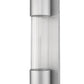 Z-Lite Striate 5" W x 17" H 1-Light LED Silver Outdoor Wall Sconce With Clear Optic Glass Shade
