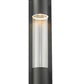 Z-Lite Striate 5" W x 21" H 1-Light LED Black Outdoor Wall Sconce With Clear Optic Glass Shade