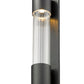 Z-Lite Striate 5" W x 21" H 1-Light LED Black Outdoor Wall Sconce With Clear Optic Glass Shade