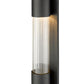 Z-Lite Striate 5" W x 21" H 1-Light LED Black Outdoor Wall Sconce With Clear Optic Glass Shade