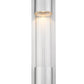 Z-Lite Striate 5" W x 21" H 1-Light LED Silver Outdoor Wall Sconce With Clear Optic Glass Shade