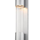 Z-Lite Striate 5" W x 21" H 1-Light LED Silver Outdoor Wall Sconce With Clear Optic Glass Shade