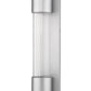 Z-Lite Striate 5" W x 21" H 1-Light LED Silver Outdoor Wall Sconce With Clear Optic Glass Shade
