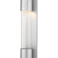 Z-Lite Striate 5" W x 21" H 1-Light LED Silver Outdoor Wall Sconce With Clear Optic Glass Shade