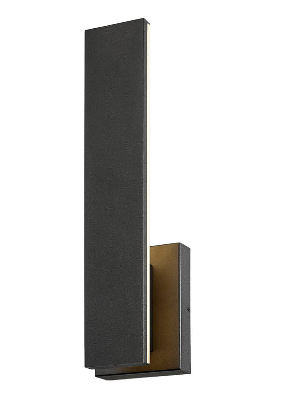 Z-Lite Stylet 18" 2-Light LED Sand Black and White Acrylic Shade Outdoor Wall Light