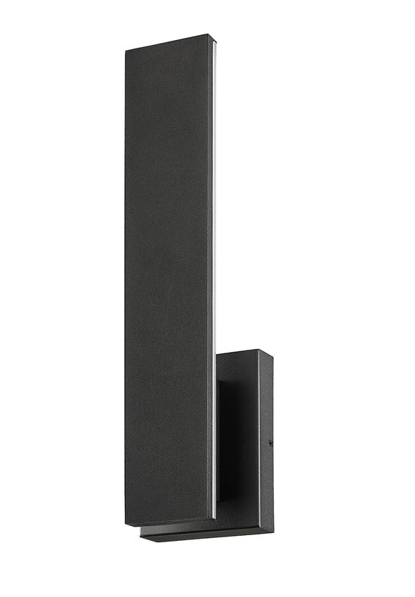 Z-Lite Stylet 18" 2-Light LED Sand Black and White Acrylic Shade Outdoor Wall Light