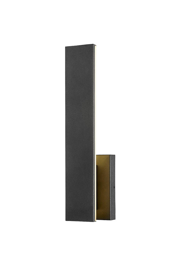 Z-Lite Stylet 18" 2-Light LED Sand Black and White Acrylic Shade Outdoor Wall Light