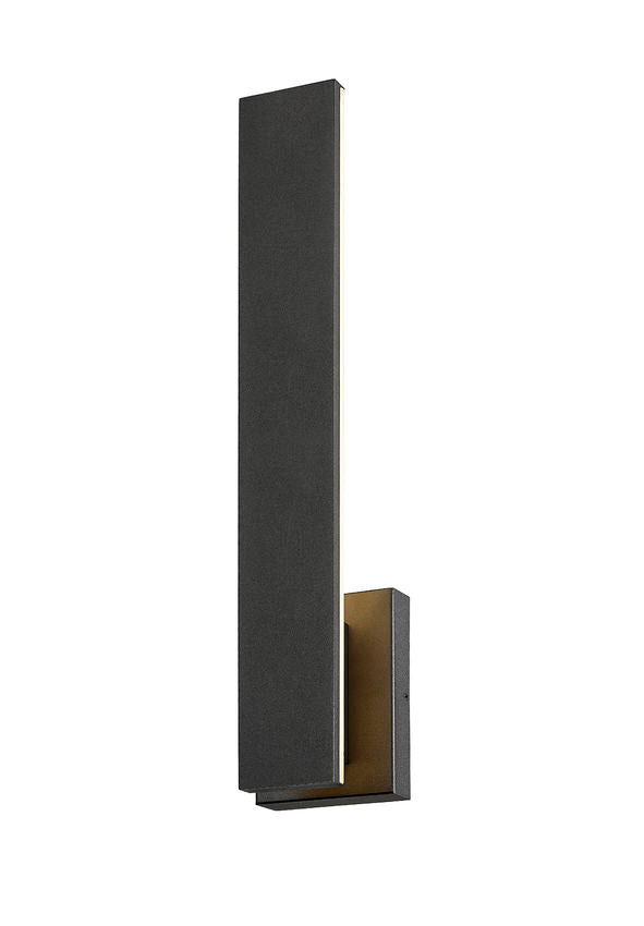 Z-Lite Stylet 24" 2-Light LED Sand Black and White Acrylic Shade Outdoor Wall Light