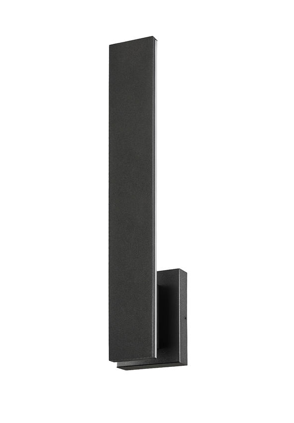 Z-Lite Stylet 24" 2-Light LED Sand Black and White Acrylic Shade Outdoor Wall Light