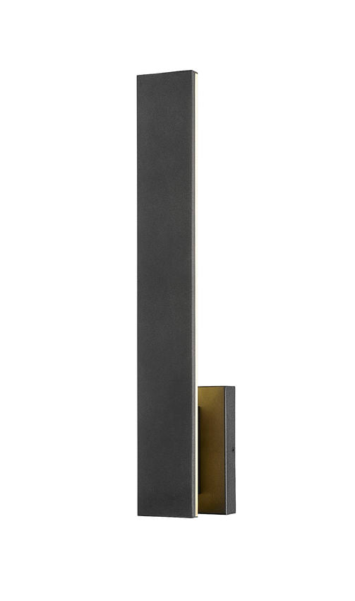 Z-Lite Stylet 24" 2-Light LED Sand Black and White Acrylic Shade Outdoor Wall Light