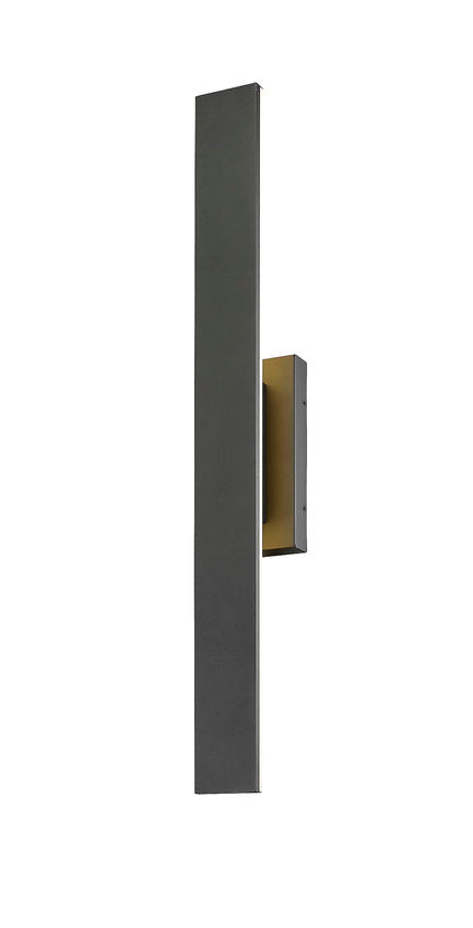 Z-Lite Stylet 36" 2-Light LED Sand Black and White Acrylic Shade Outdoor Wall Light