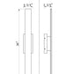 Z-Lite Stylet 36" 2-Light LED Sand Black and White Acrylic Shade Outdoor Wall Light