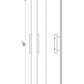Z-Lite Stylet 48" 4-Light LED Sand Black and White Acrylic Shade Outdoor Wall Light