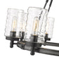 Z-Lite Tahoe 29" 8-Light Ashen Barnboard Outdoor Pendant Light With Clear Glass Shade