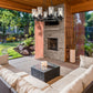 Z-Lite Tahoe 29" 8-Light Ashen Barnboard Outdoor Pendant Light With Clear Glass Shade
