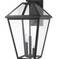 Z-Lite Talbot 10" 3-Light Black Stainless Steel Outdoor Wall Sconce With Clear Beveled Glass Shade