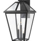 Z-Lite Talbot 10" 3-Light Black Stainless Steel Outdoor Wall Sconce With Clear Beveled Glass Shade