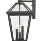 Z-Lite Talbot 10" 3-Light Oil Rubbed Bronze Stainless Steel Outdoor Wall Sconce With Seedy Glass Shade