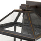 Z-Lite Talbot 10" 3-Light Oil Rubbed Bronze Stainless Steel Outdoor Wall Sconce With Seedy Glass Shade