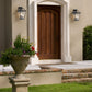 Z-Lite Talbot 10" 3-Light Oil Rubbed Bronze Stainless Steel Outdoor Wall Sconce With Seedy Glass Shade