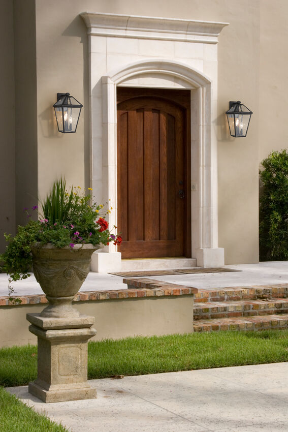 Z-Lite Talbot 10" 3-Light Oil Rubbed Bronze Stainless Steel Outdoor Wall Sconce With Seedy Glass Shade