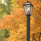 Z-Lite Talbot 10" W x 114" H 3-Light Black Stainless Steel and Aluminium Frame Clear Beveled Glass Shade Outdoor Post Mounted Fixture
