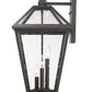 Z-Lite Talbot 12" 3-Light Oil Rubbed Bronze Stainless Steel Outdoor Wall Sconce With Seedy Glass Shade