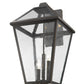 Z-Lite Talbot 12" 3-Light Oil Rubbed Bronze Stainless Steel Outdoor Wall Sconce With Seedy Glass Shade