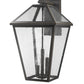 Z-Lite Talbot 12" 3-Light Oil Rubbed Bronze Stainless Steel Outdoor Wall Sconce With Seedy Glass Shade