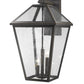 Z-Lite Talbot 12" 3-Light Oil Rubbed Bronze Stainless Steel Outdoor Wall Sconce With Seedy Glass Shade