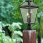 Z-Lite Talbot 12" W x 26" H 3-Light Black Outdoor Pier Mounted Fixture and Square Pier Mount Hardware With Clear Beveled Glass Shade