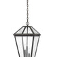 Z-Lite Talbot 13" 3-Light Oil Rubbed Bronze Outdoor Chain Mount Ceiling Fixture With Seedy Glass Shade