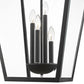Z-Lite Talbot 20" 4-Light Black Outdoor Chain Mount Ceiling Fixture With Clear Beveled Glass Shade
