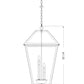 Z-Lite Talbot 20" 4-Light Black Outdoor Chain Mount Ceiling Fixture With Clear Beveled Glass Shade