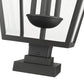 Z-Lite Talbot 20" 4-Light Black Outdoor Pier Mounted Fixture and Square Pier Mount Hardware With Clear Beveled Glass Shade