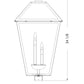 Z-Lite Talbot 20" 4-Light Black Outdoor Post Mount Fixture With Clear Beveled Glass Shade