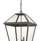Z-Lite Talbot 20" 4-Light Oil Rubbed Bronze Outdoor Chain Mount Ceiling Fixture With Clear Seedy Glass Shade